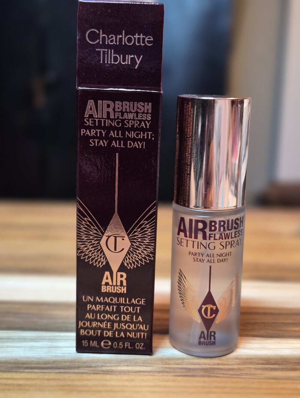 Charlotte Tilbury Airbrush Flawless Setting Spray, 15ml (Travel Size), NIB